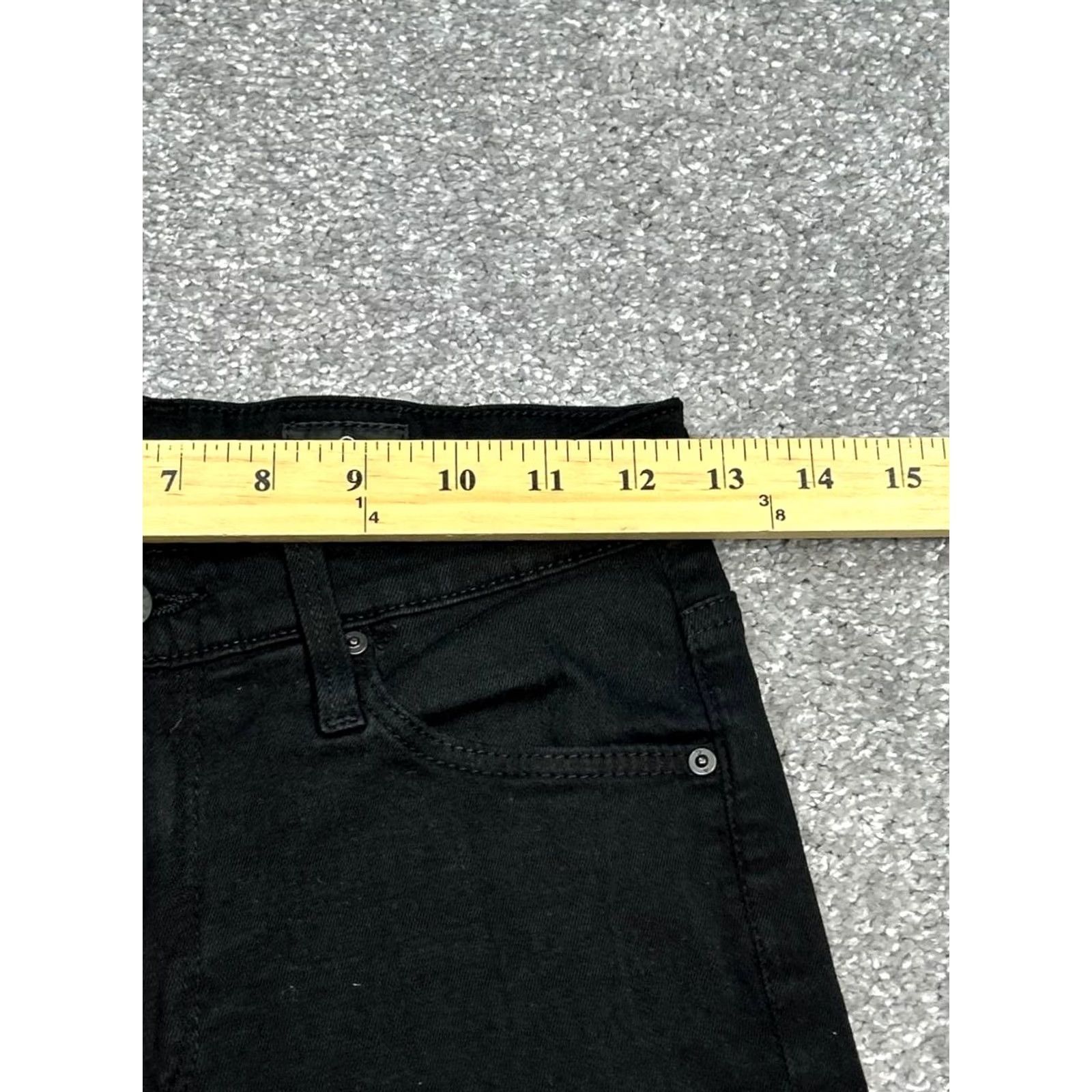 Farah AG Adriano Goldschmied Farrah Jeans Womens 25 Black Skinny 5-Pocket Denim Jeans 28in Inseam Regular Rise Vintage No Size 42" / US 20 - 3 Thumbnail