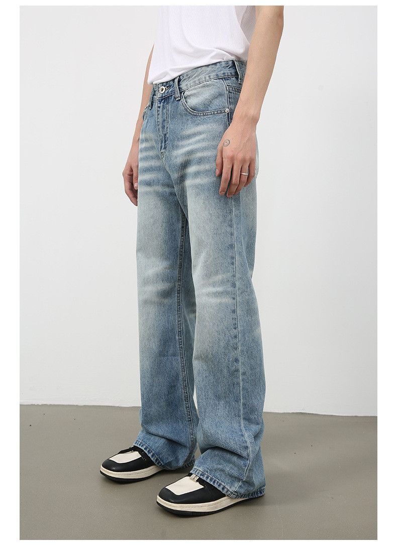 Japanese Brand × Jean American men's washed loose straight flared all-match jeans Size US 32 / EU 48 - 3 Thumbnail