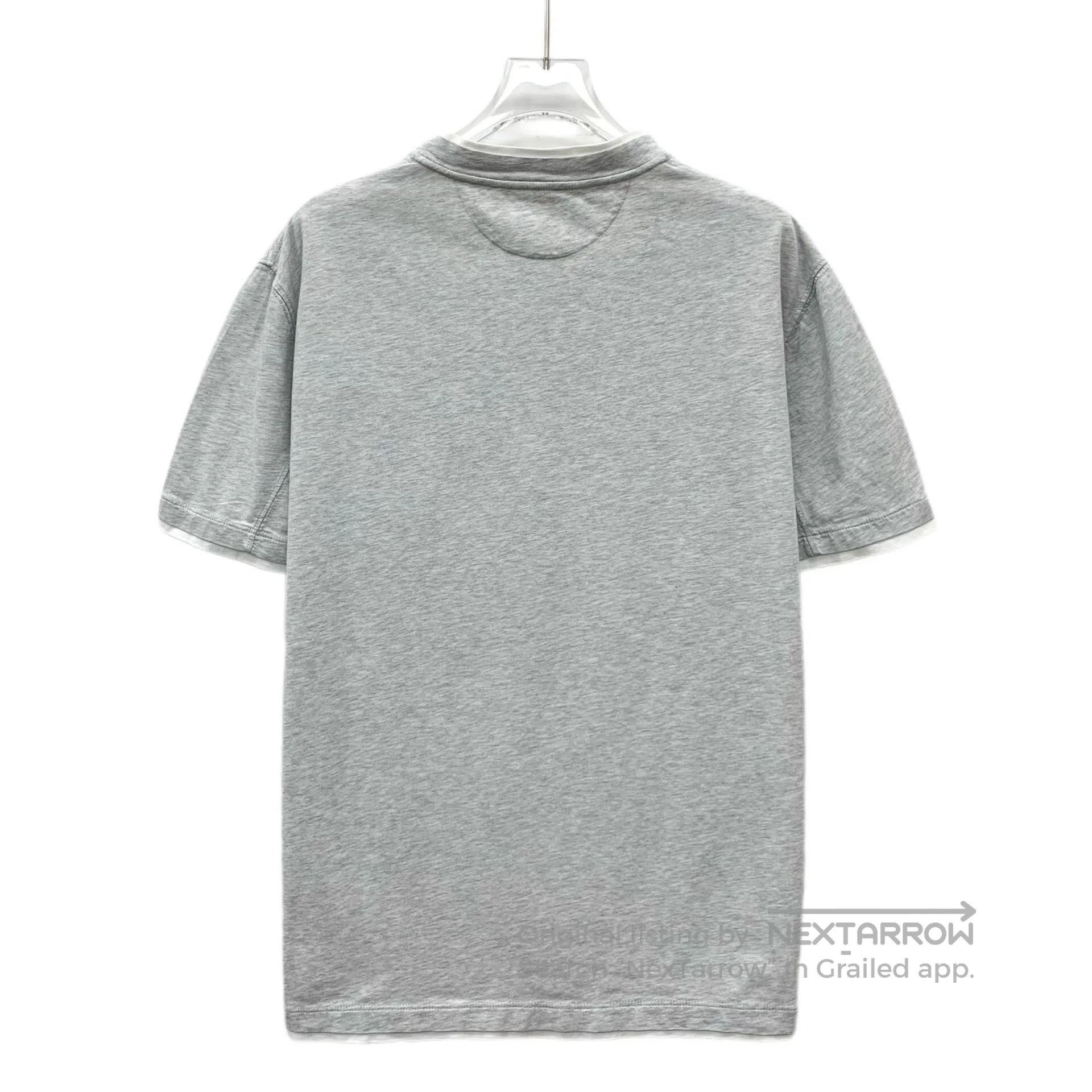 Brunello Cucinelli Brunello Cucinelli Gray Cotton Crew Neck T-shirt. Size US L / EU 52-54 / 3 - 2 Thumbnail