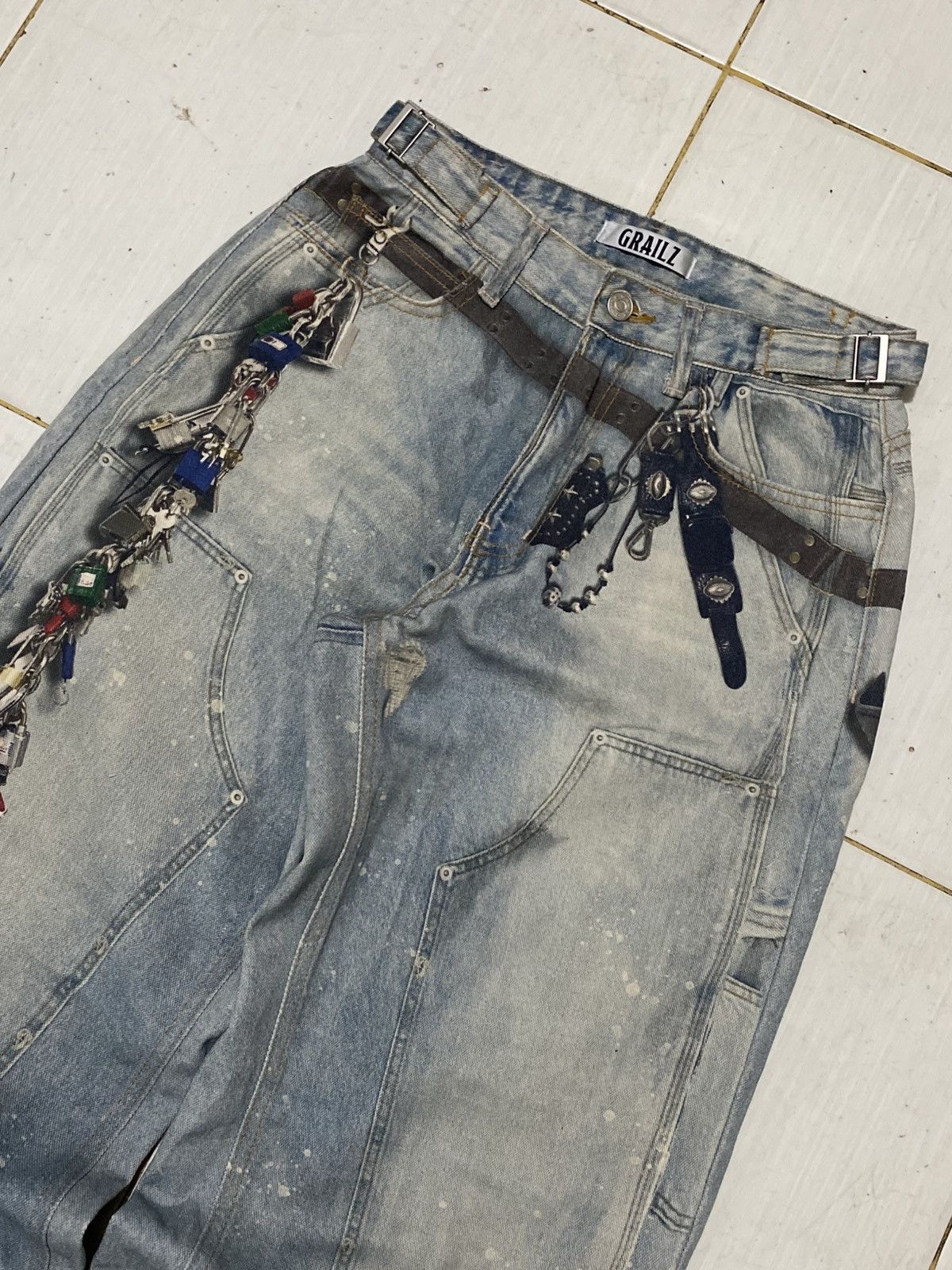 GRAILZ GRAILZ Key Chain Illusion Denim Pants Size US 28 / EU 44 - 3 Thumbnail