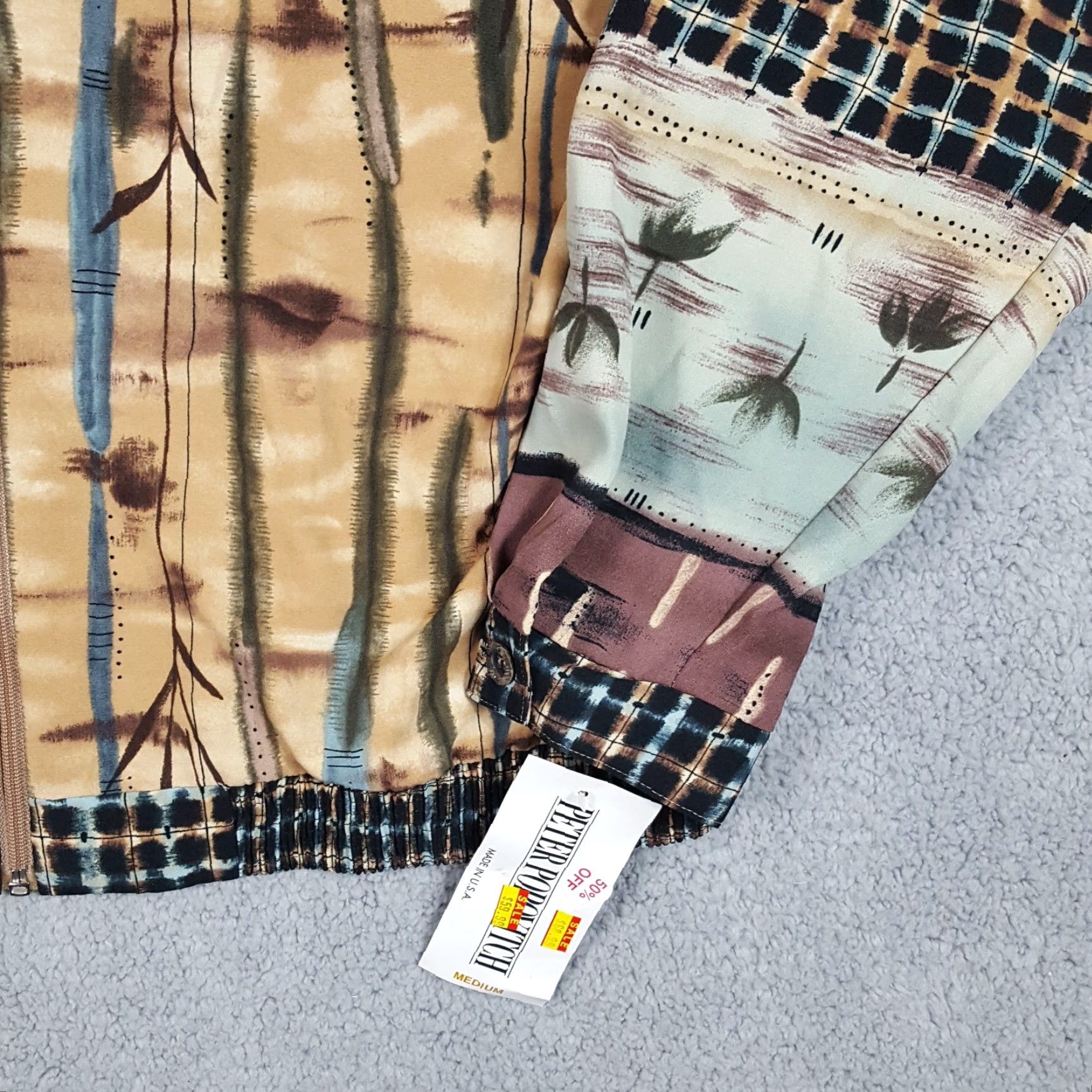 Etro Vintage 90s Plant Nature Outdoor Women's Medium Zip Up Retro Garden Jacket Shirt? Size M / US 6-8 / IT 42-44 - 4 Thumbnail