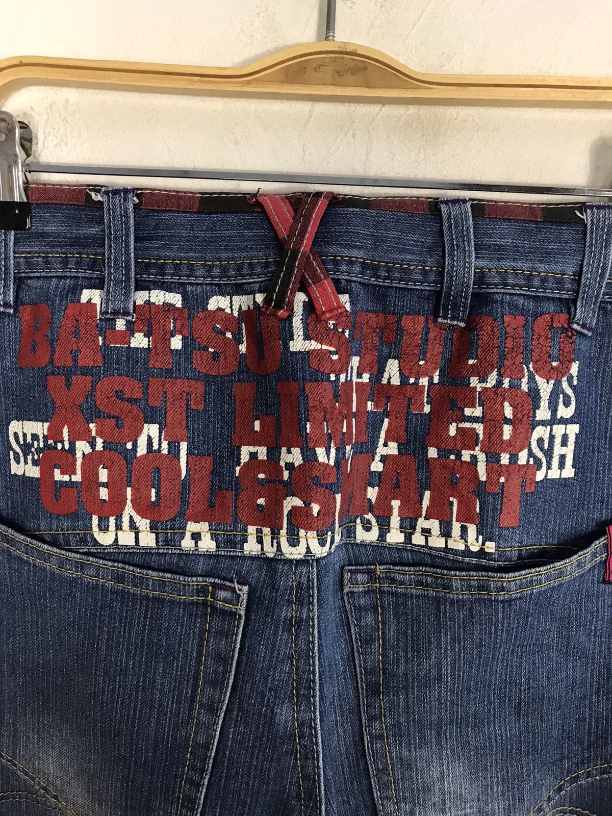 Japanese Brand Bat-su Studio Indigo Denim Back Chekered Printed Size US 28 / EU 44 - 8 Thumbnail