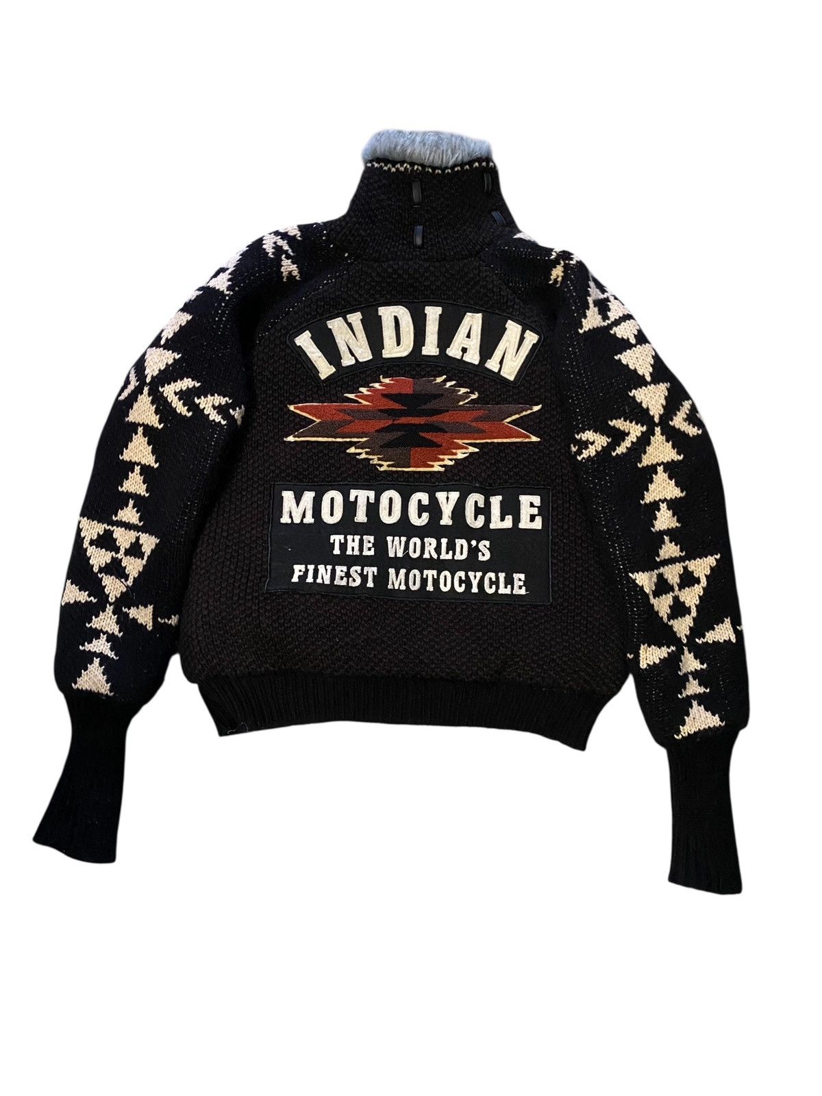 Indian Motorcycle Indian Motorcycle club fur knit navajo print jacket Size US M / EU 48-50 / 2 - 1 Thumbnail