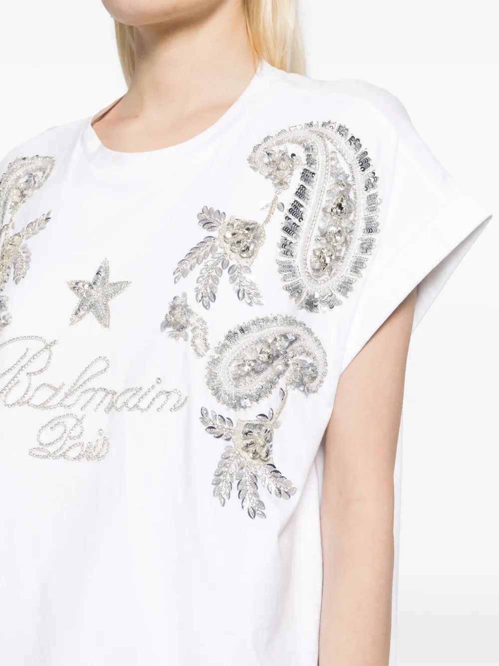 Balmain o1y0625 T-Shirt in White Size M / US 6-8 / IT 42-44 - 2 Thumbnail