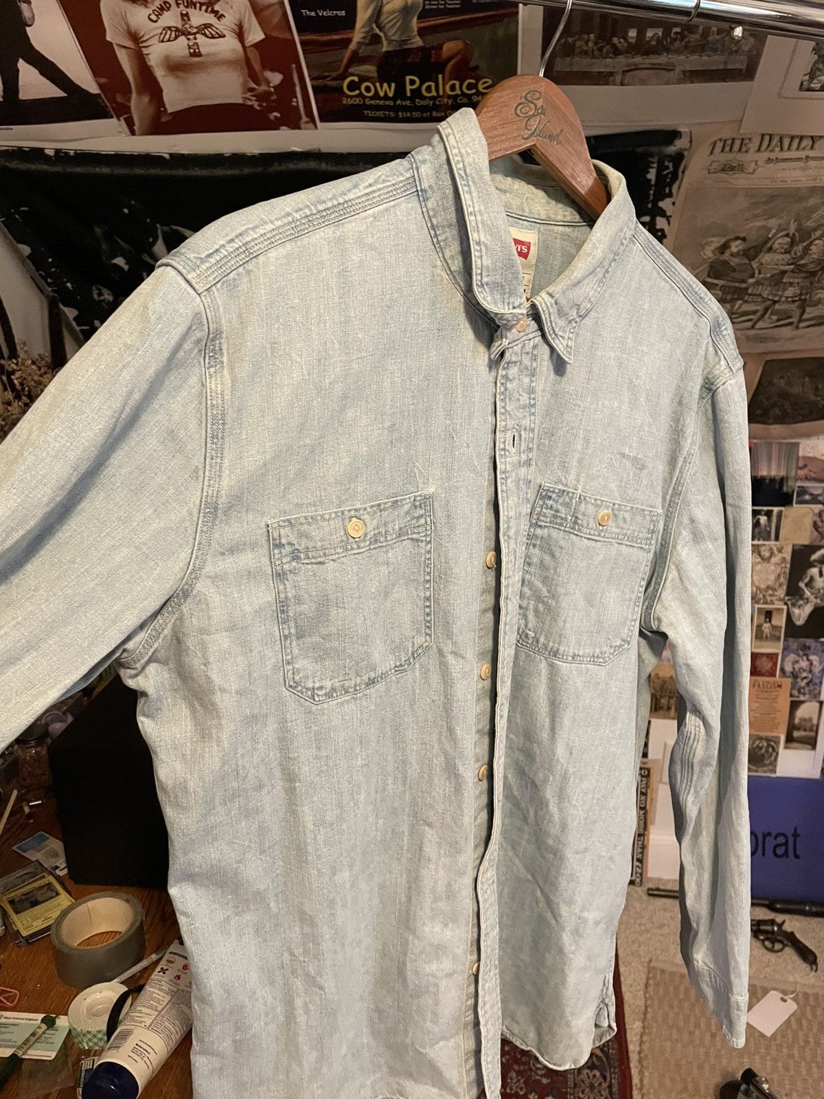 Levi's Vintage Levi’s button up Size US XL / EU 56 / 4 - 2 Thumbnail
