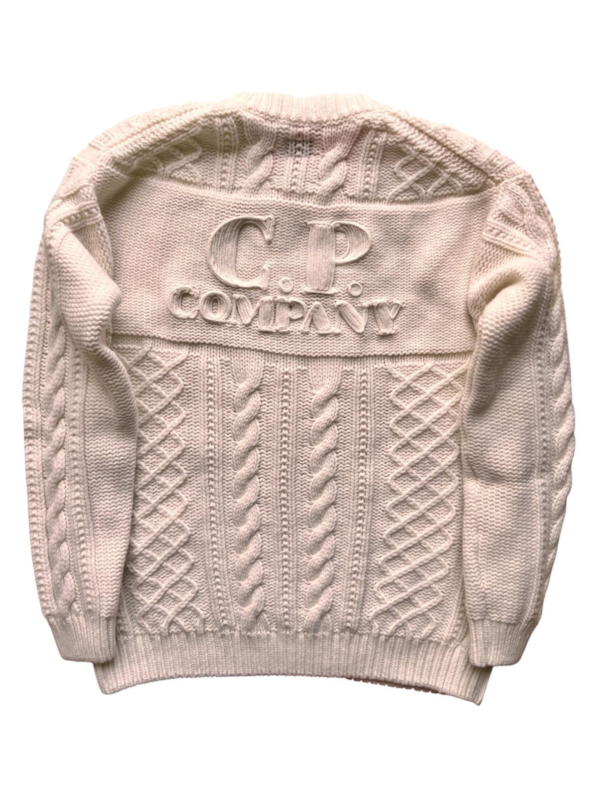 C.P. Company L C.P. Company Cable Knit Sweater Off White pullover jumper Size US L / EU 52-54 / 3 - 2 Thumbnail