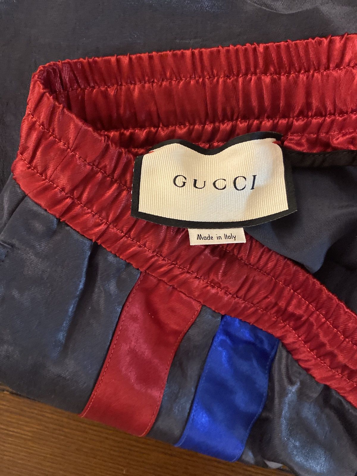 Gucci Gucci GUCCIBAND Silk Shorts – Red/Blue Stripe, M Size US 32 / EU 48 - 3 Thumbnail