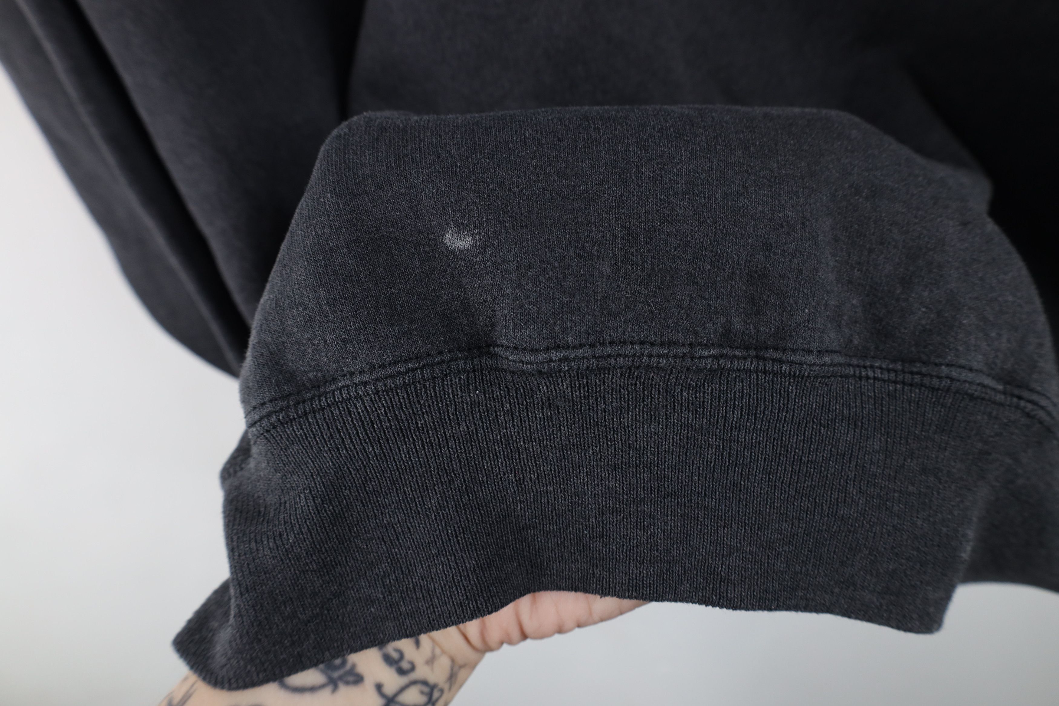 Vintage Vintage 90s Streetwear Blank Crewneck Sweatshirt Black Size XXL / US 16-18 / IT 52-54 - 6 Thumbnail