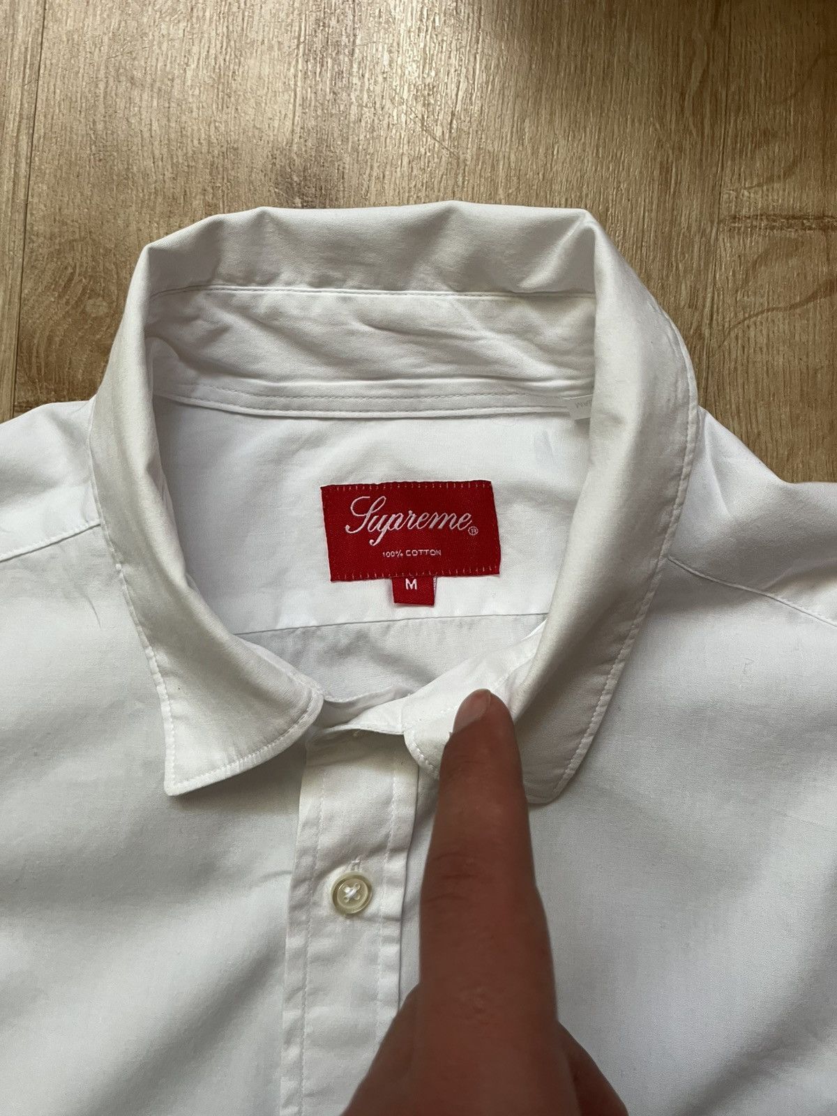 Supreme Supreme SS20 White Leigh Bowery Airbrushed Button Shirt Size US M / EU 48-50 / 2 - 3 Thumbnail