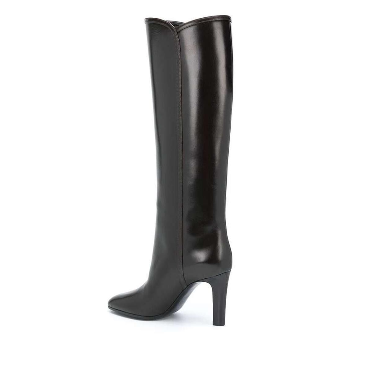 Saint Laurent Paris o1s1wg111024 Jane Cassandre Boots In Smooth Leather in Black Size US 7.5 / IT 37.5 - 3 Thumbnail