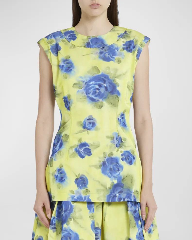 Marni o1w1db10125 Floral Print Top in Multicolor Size S / US 4 / IT 40 - 4 Thumbnail