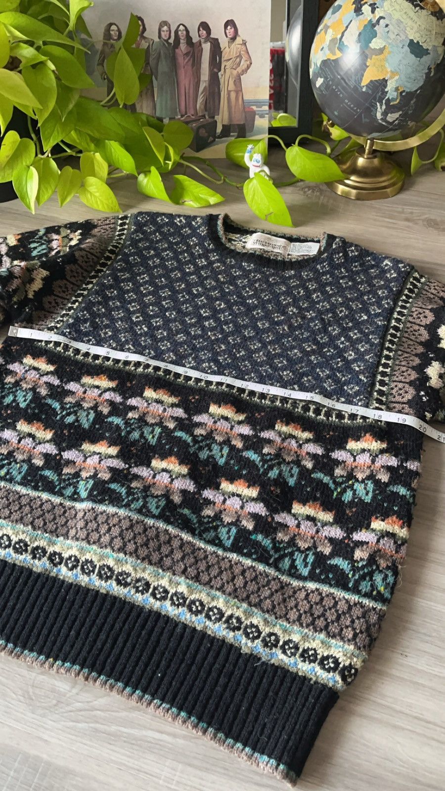 Vintage 80s-90s Abstract Knit Vintage Sweater Size US L / EU 52-54 / 3 - 7 Thumbnail