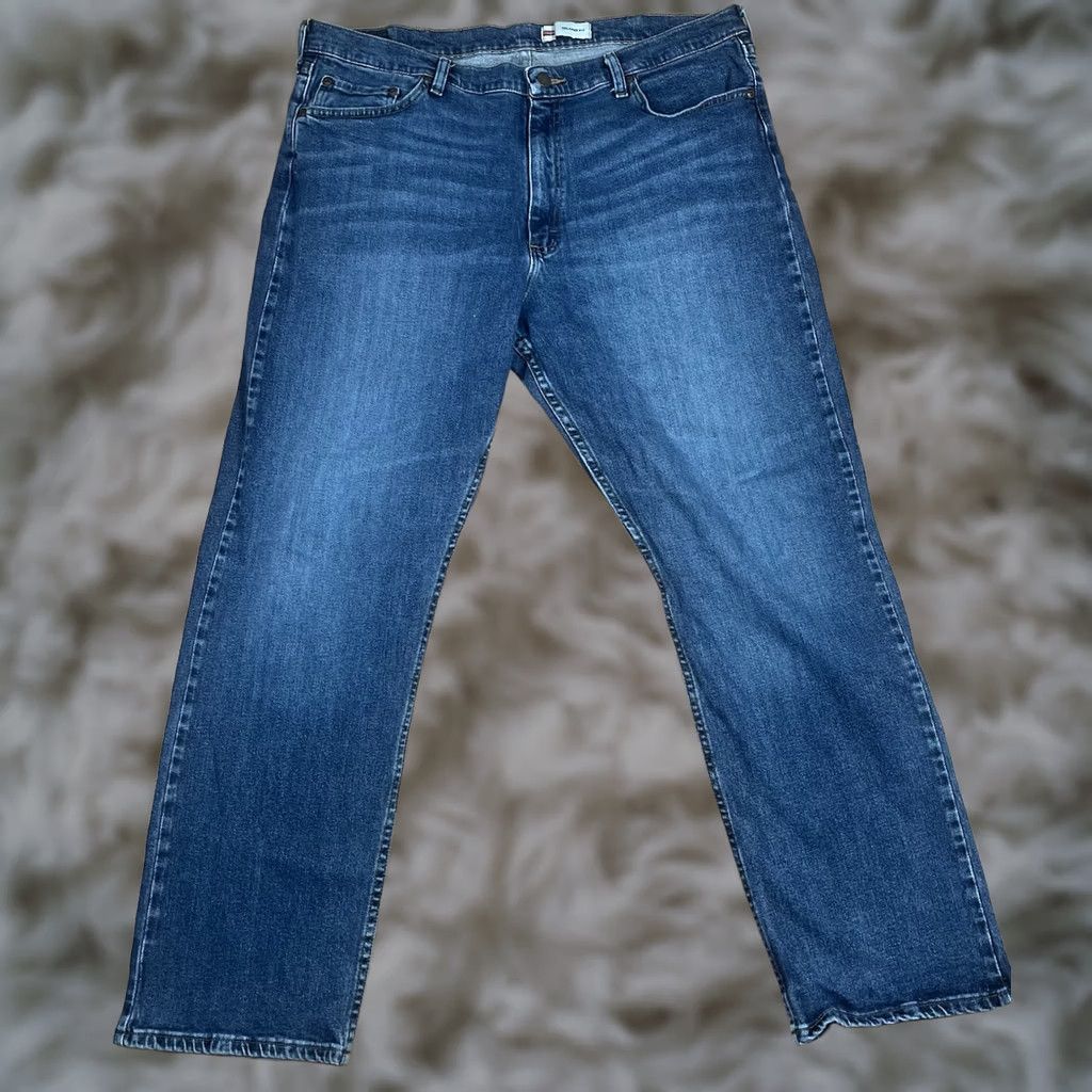 Wrangler Wrangler Jeans Men’s Relaxed Fit Straight Leg Stretch Blue Denim Pants 38Wx32L Size US 38 / EU 54 - 1 Thumbnail
