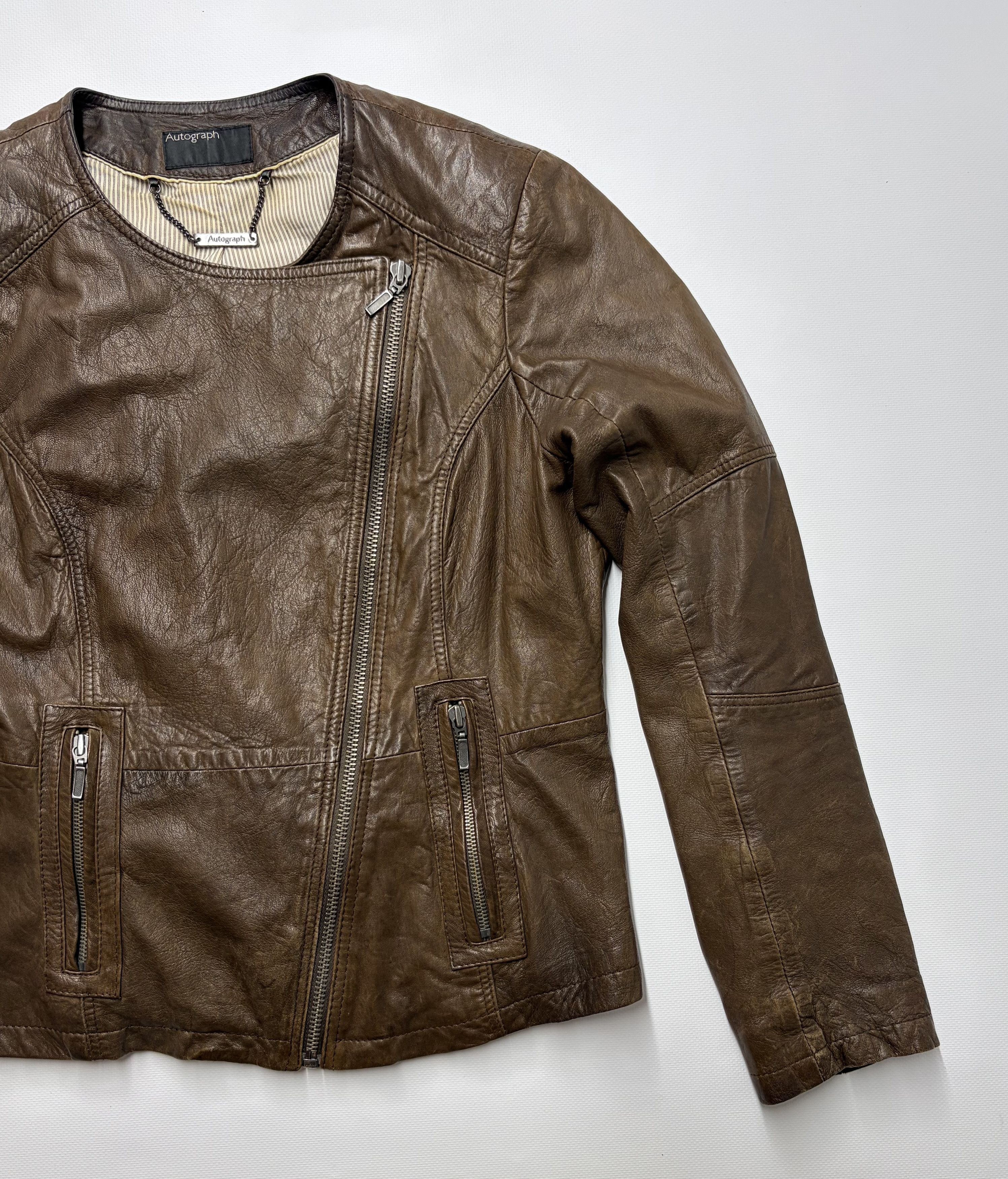 Vintage Vintage Crop Leather Women's Jacket Size M / US 6-8 / IT 42-44 - 3 Thumbnail