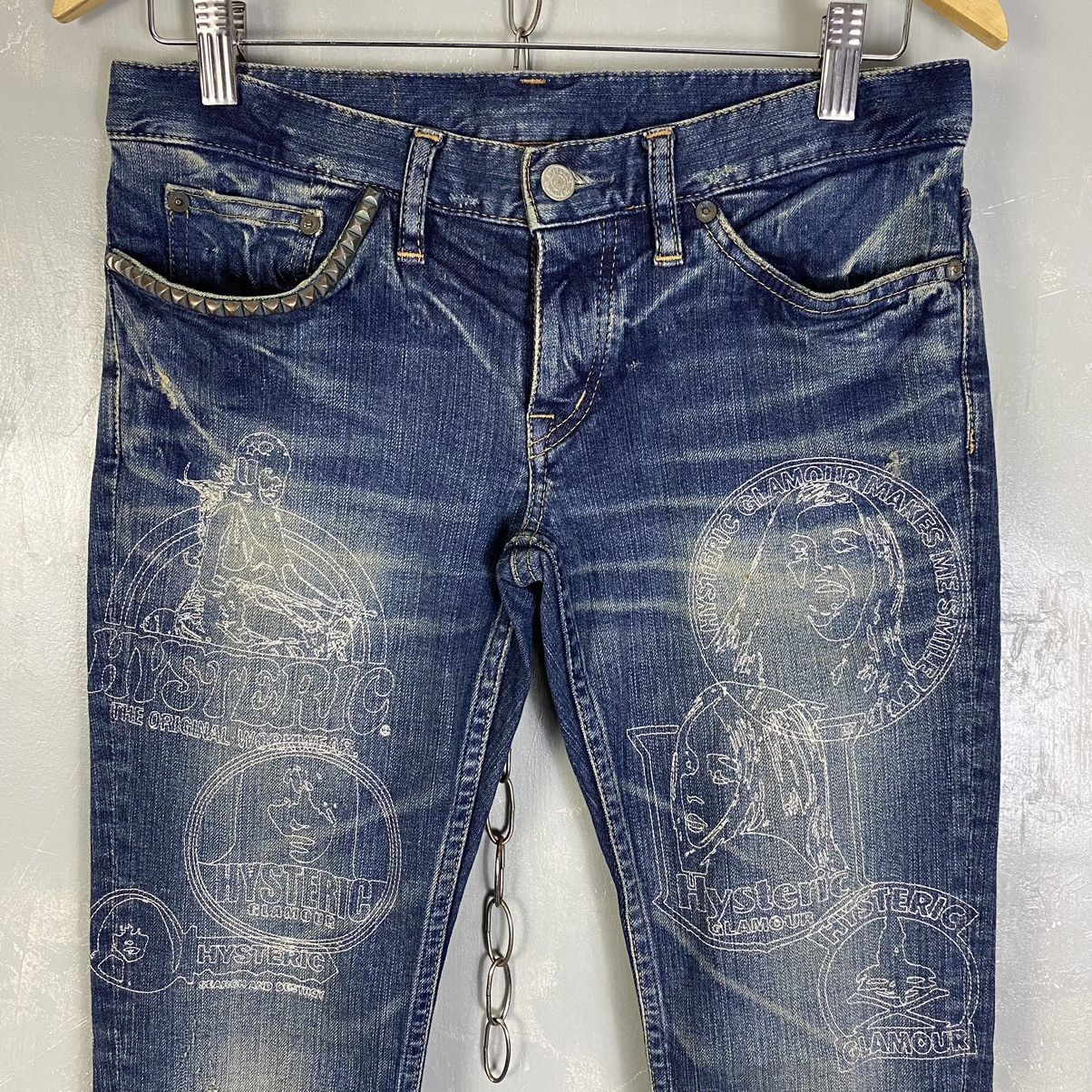 Hysteric Glamour Hysteric Glamour Studded Skinny Jeans Size 30" / US 8 / IT 44 - 2 Thumbnail