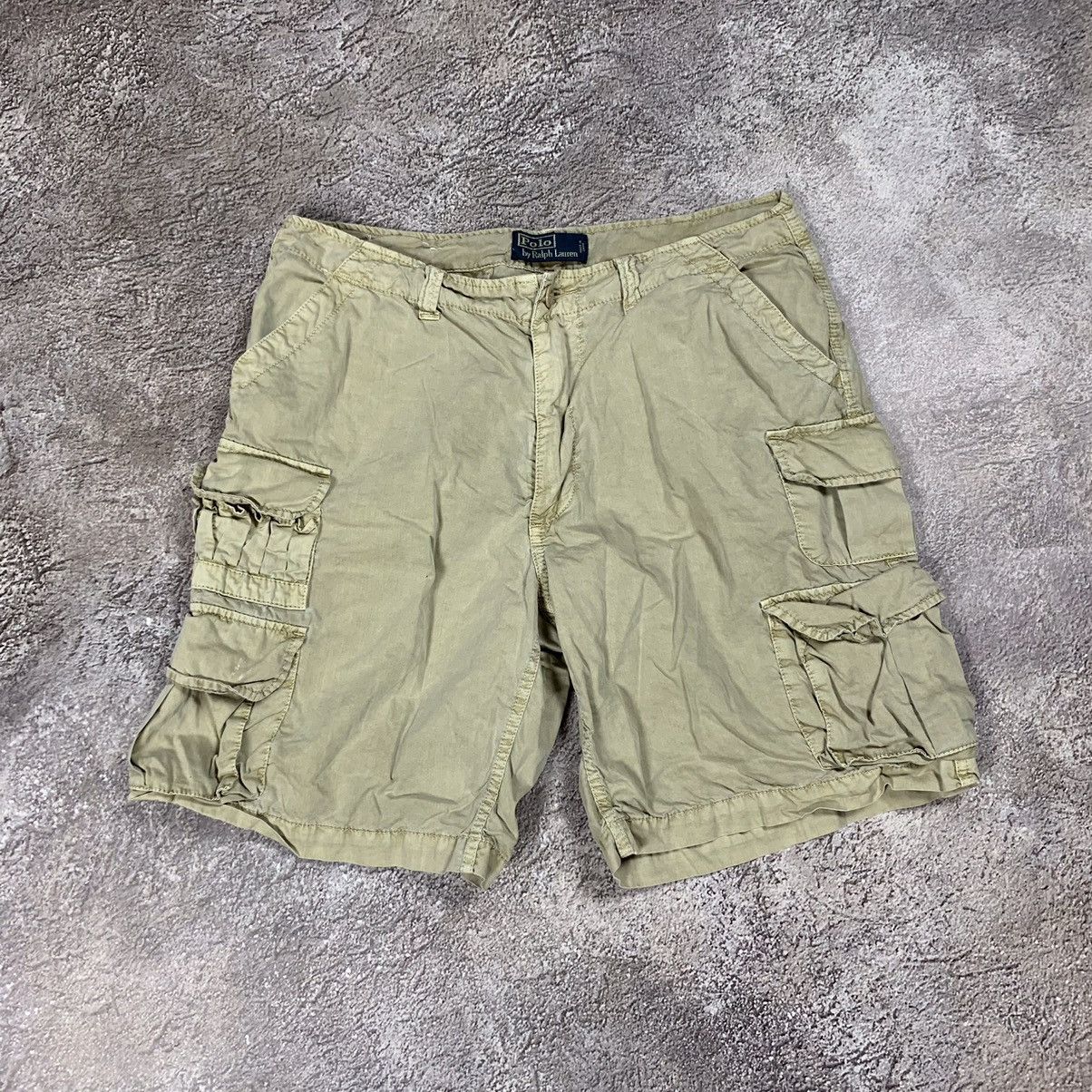 Vintage Vintage Y2K Polo Ralph Lauren Cargo Shorts Baggy Khaki 32 Size US 32 / EU 48 - 2 Thumbnail