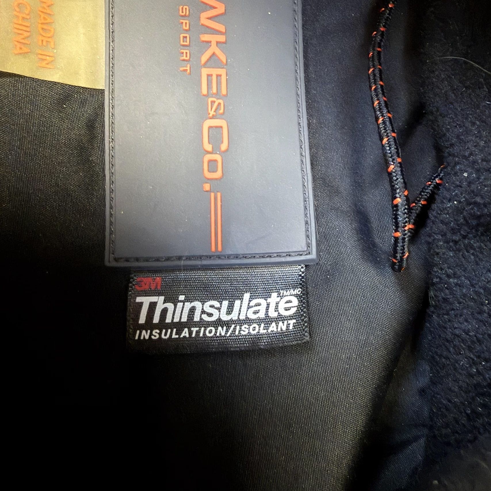 CO Hawke & Co Sport Jacket Mens Large Black Thinsulate Hooded Parka Water Resistant Size US L / EU 52-54 / 3 - 6 Thumbnail