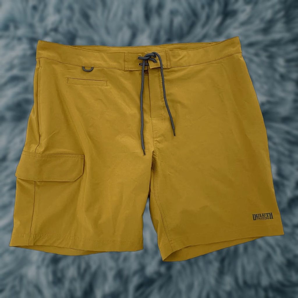 Duluth Trading Company Duluth Trading Shorts Board Shorts Mens 40 Yellow Bull Moose Flex 9" Quick Dry NEW Size US 40 / EU 56 - 1 Thumbnail