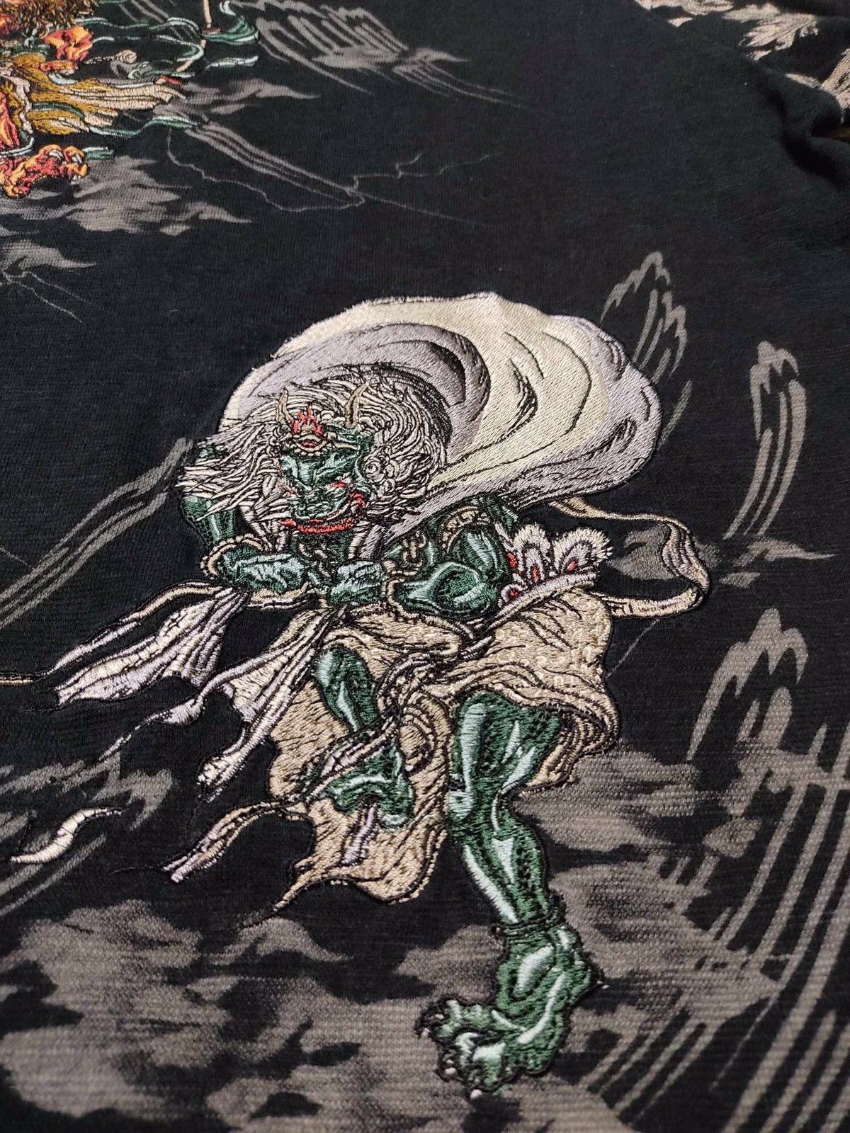 VINTAGE Karakuri Tamashii Wind and Thunder God Embroidered