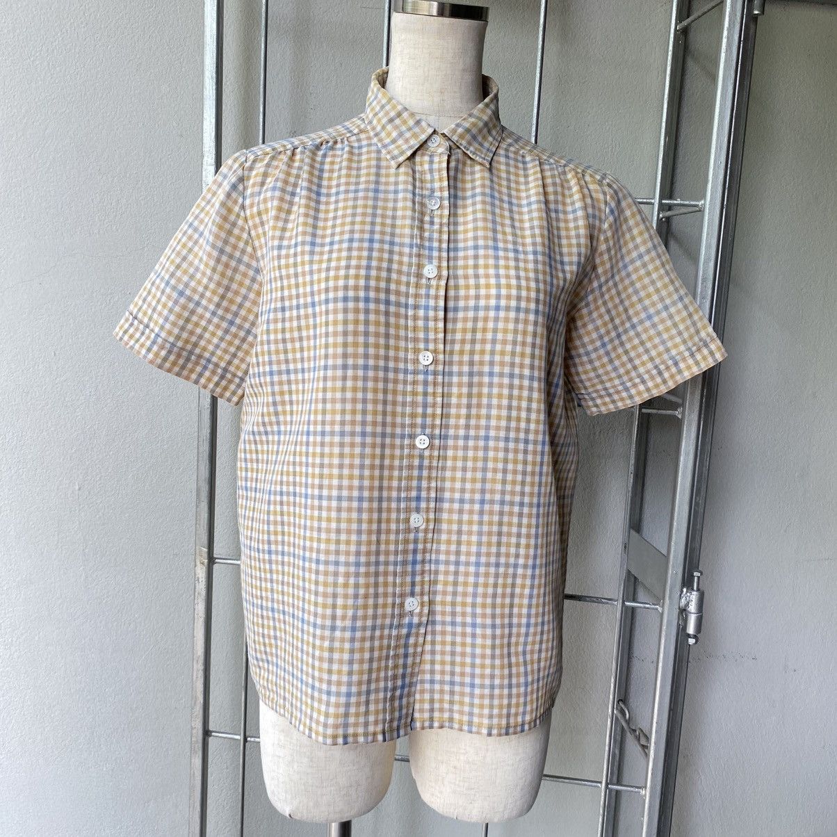 Burberry Burberrys Pastel Plaid Short Sleeve Shirt Size M / US 6-8 / IT 42-44 - 12 Thumbnail