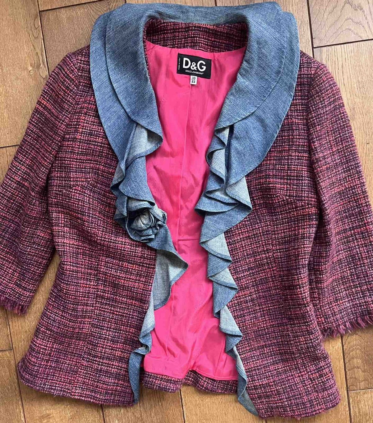 Dolce & Gabbana D&G Dolce & Gabbana Vintage Women Wool Denim Jacket Size M / US 6-8 / IT 42-44 - 6 Thumbnail