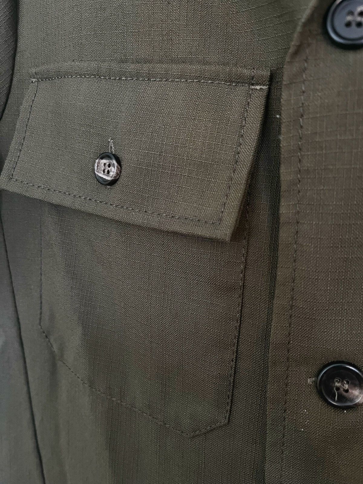 Marni Marni Olive Virgin Wool Ripstop Utility Shirt 48 Italy Size US S / EU 44-46 / 1 - 4 Thumbnail