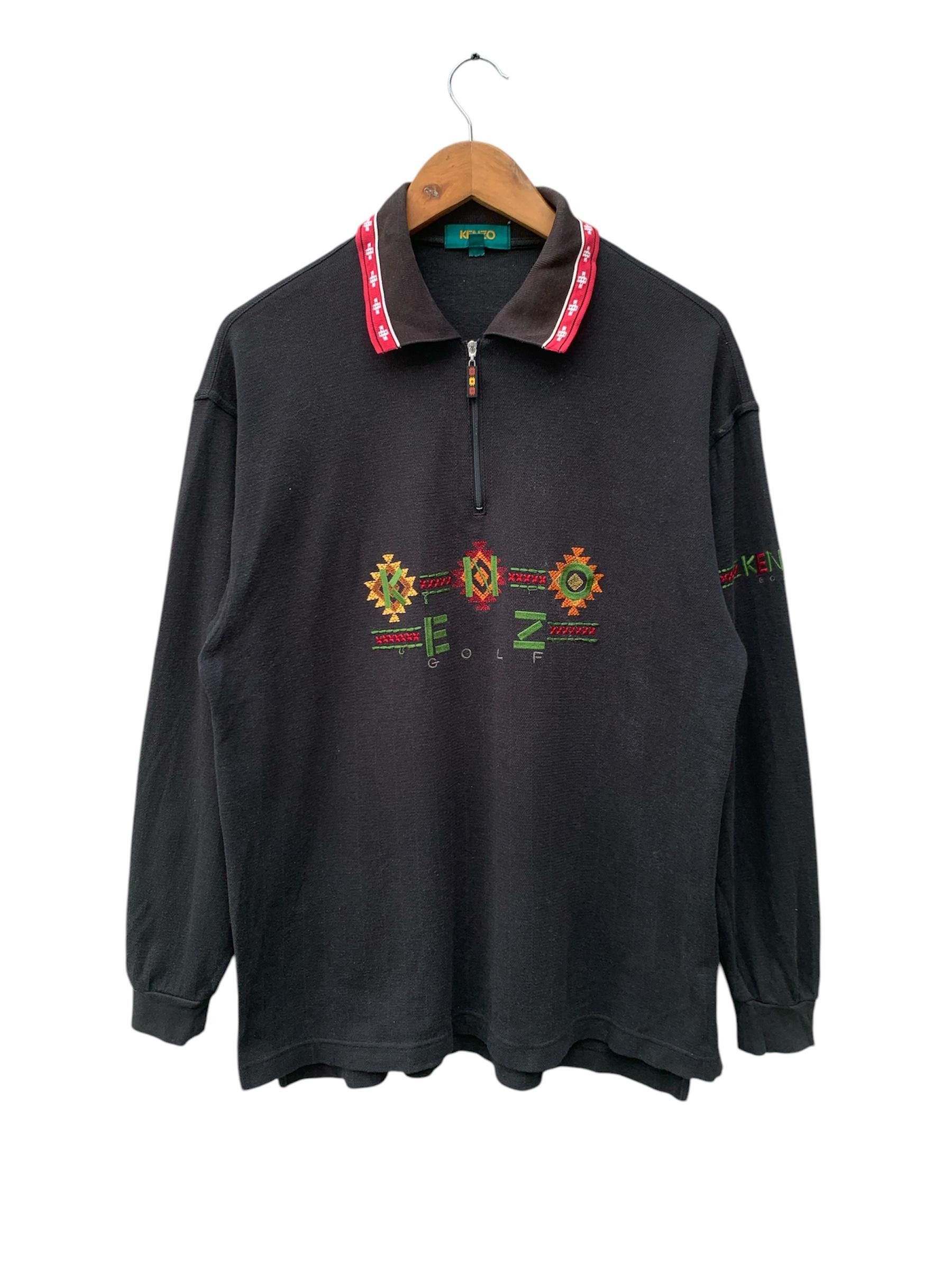 Kenzo Vintage Kenzo Golf Embroidery Long Sleeve Polos Size US M / EU 48-50 / 2 - 1 Thumbnail