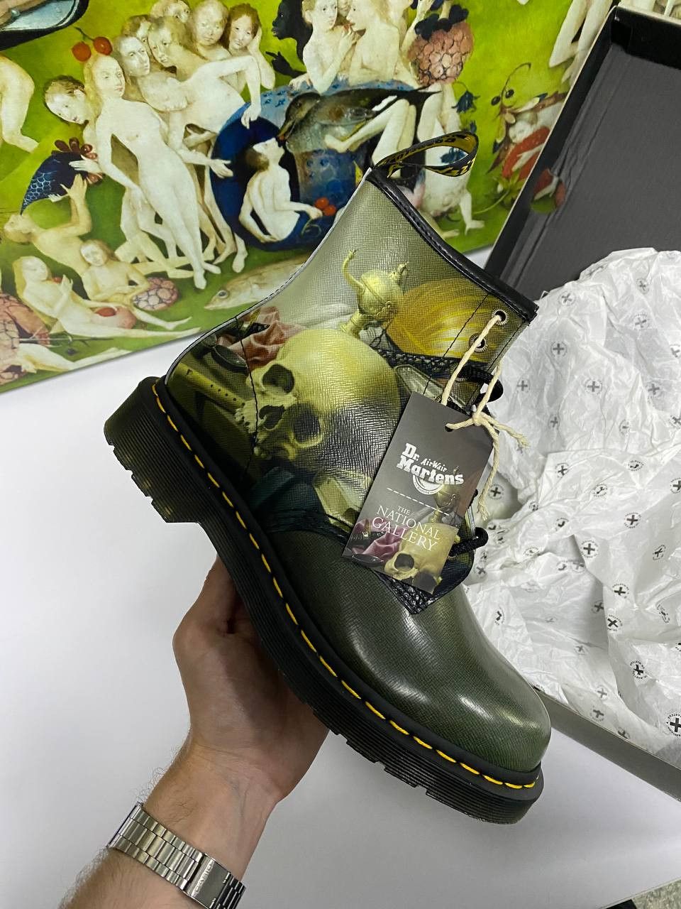 Dr. Martens THE NATIONAL GALLERY 1460 HARMEN STEENWYCK LEATHER BOOTS Size US 8 / IT 38 - 1 Thumbnail