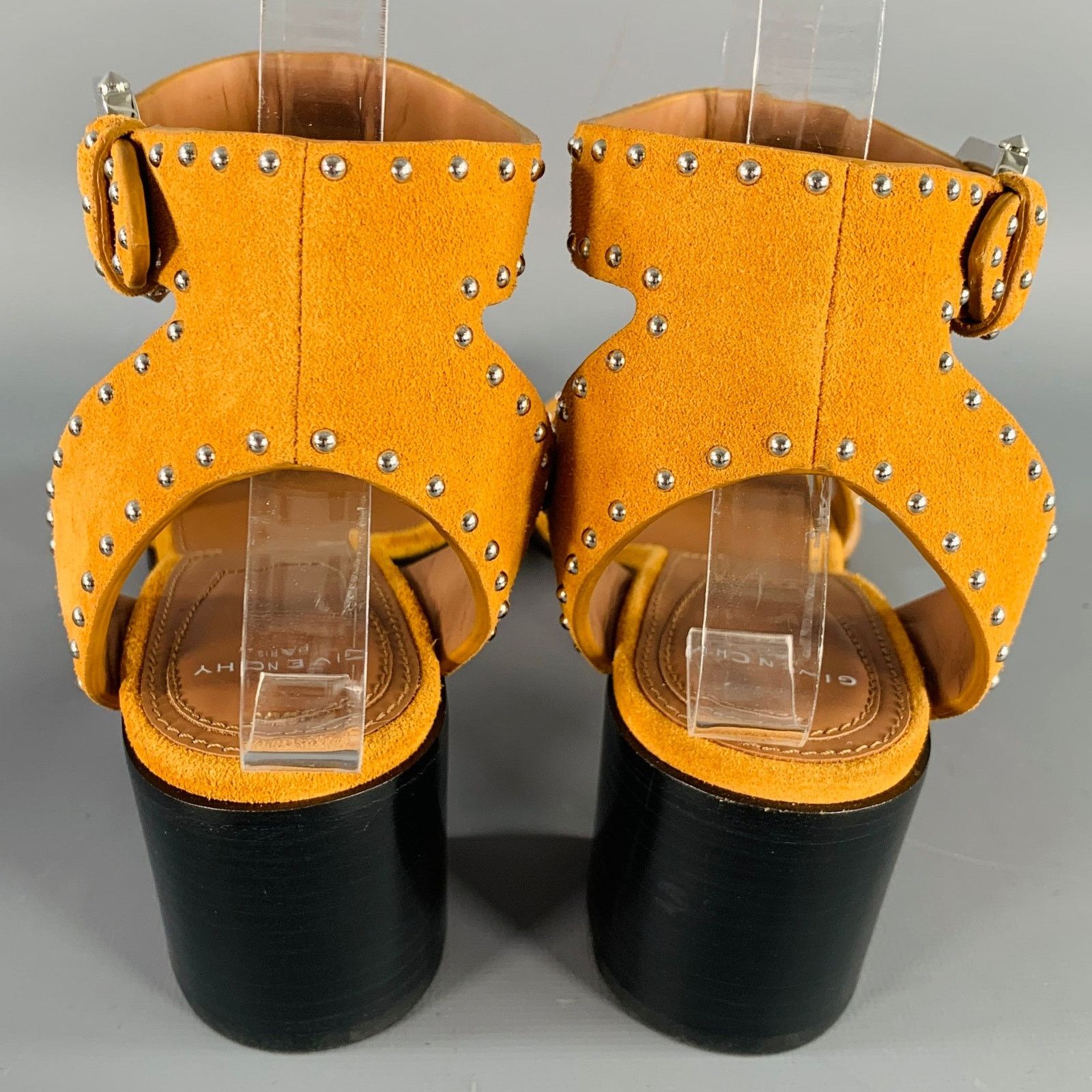 Givenchy GIVENCHY Size 6 Mustard Yellow Suede Ankle Strap Sandals Size US 6 / IT 36 - 3 Thumbnail