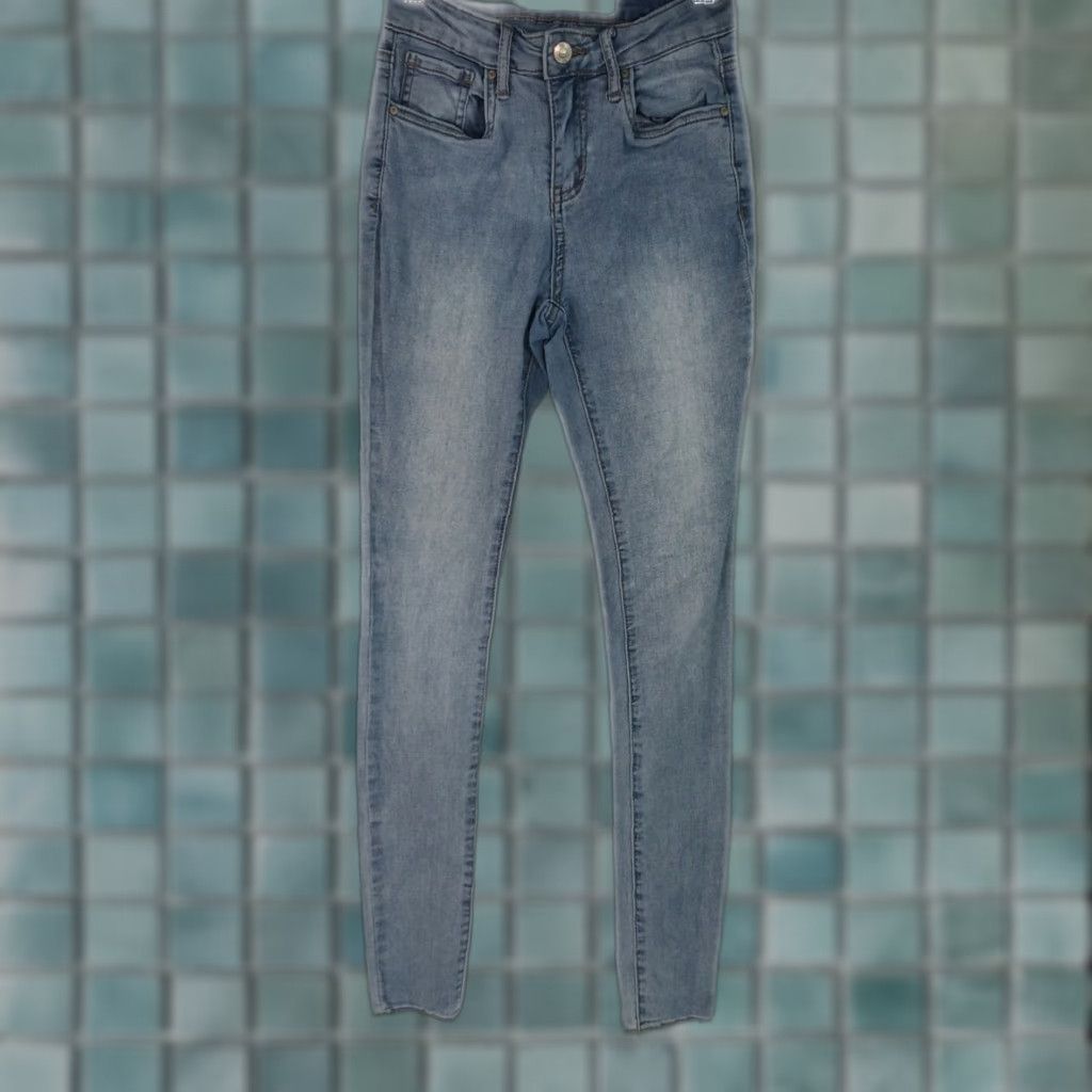 Rsq RSQ Manhattan High Rise Skinny Blue Denim Jeans Womens 00/W23 Regular 24 Inseam 29 Blue Skinny 90s Womens Jeans Size 24" / US 00 / IT 34 - 1 Thumbnail