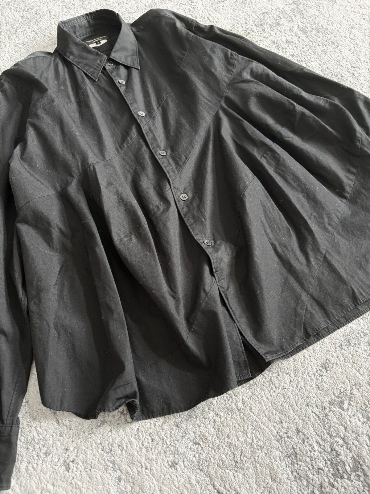 Comme des Garcons Homme Plus AD2019 Black Button Long Sleeve Shirt Size US S / EU 44-46 / 1 - 3 Thumbnail
