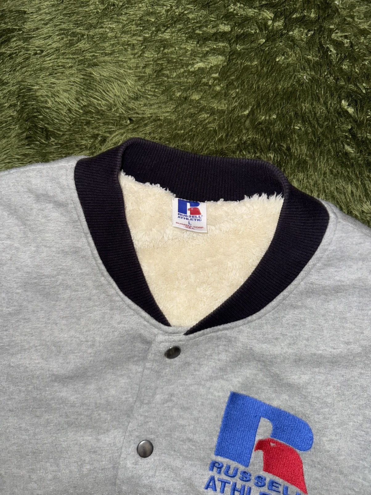 Russell Athletic [L] Russell Athletic Embroidered Inner Fleece Stadium Jacket Size US L / EU 52-54 / 3 - 3 Thumbnail