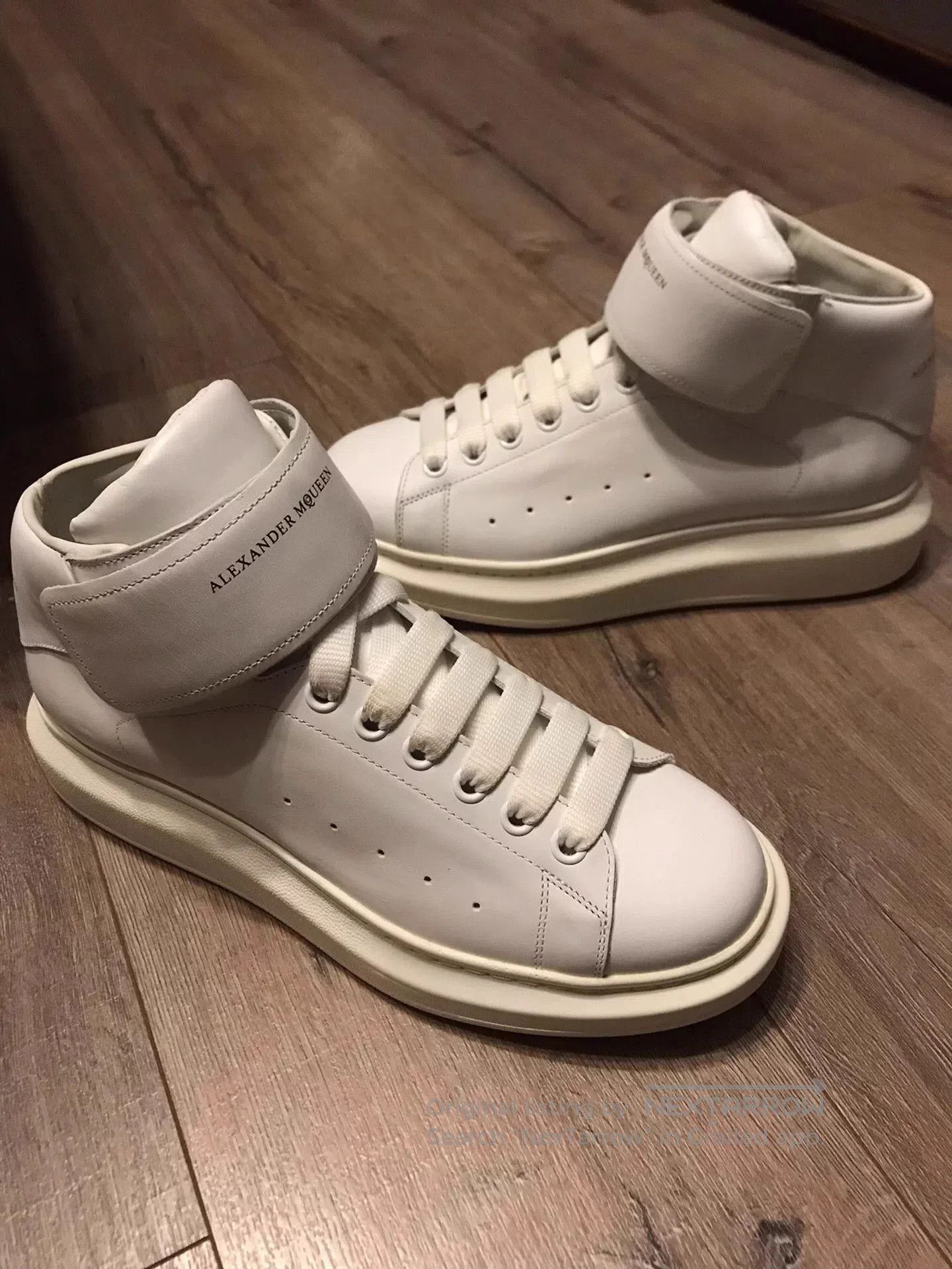 Alexander McQueen White High-Top Sneakers Size 9. Size US 9 / EU 42 - 6 Thumbnail