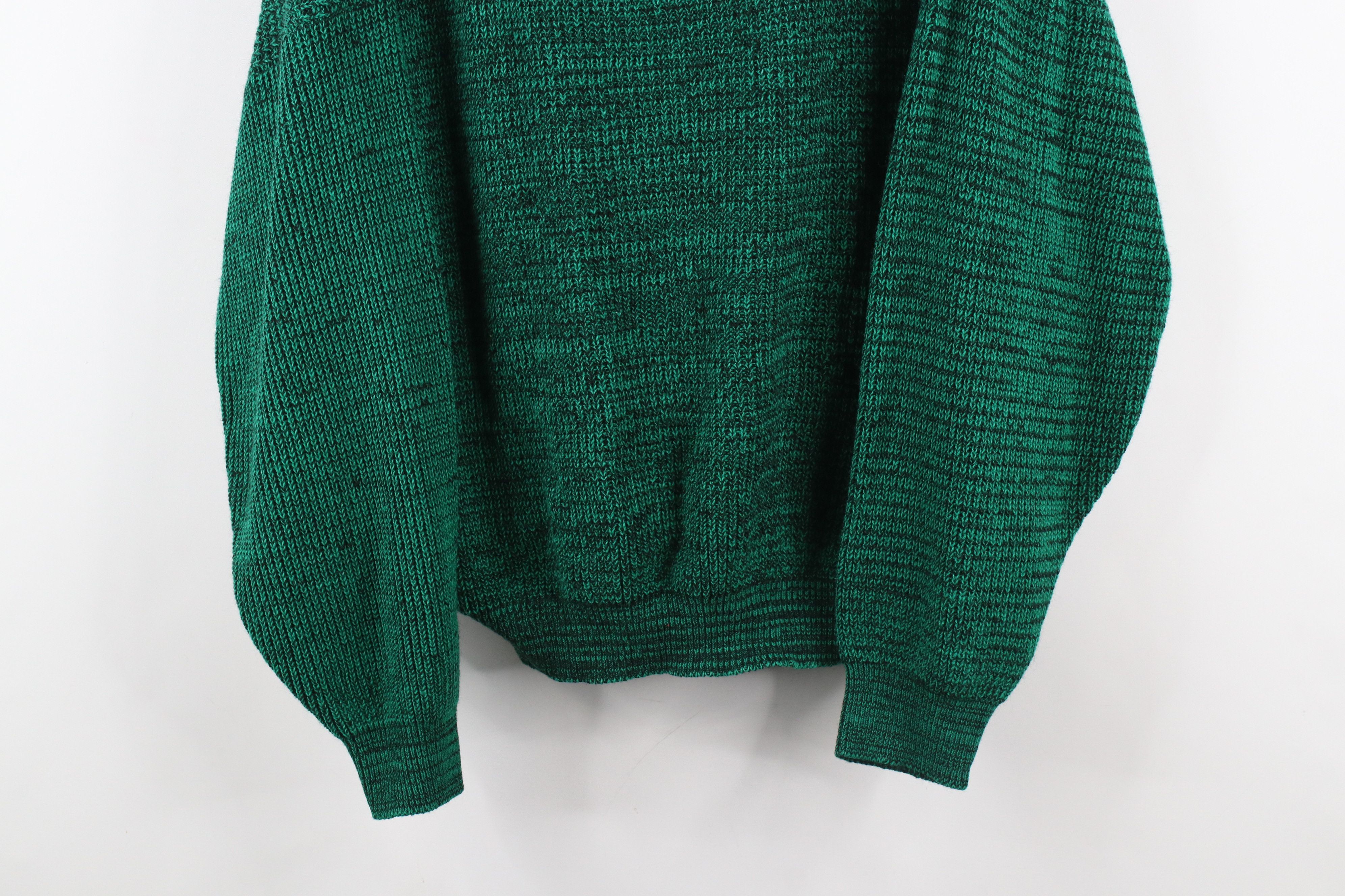 Vintage Vintage 90s Streetwear Fit Chunky Ribbed Knit Sweater Green Size XL / US 12-14 / IT 48-50 - 3 Thumbnail