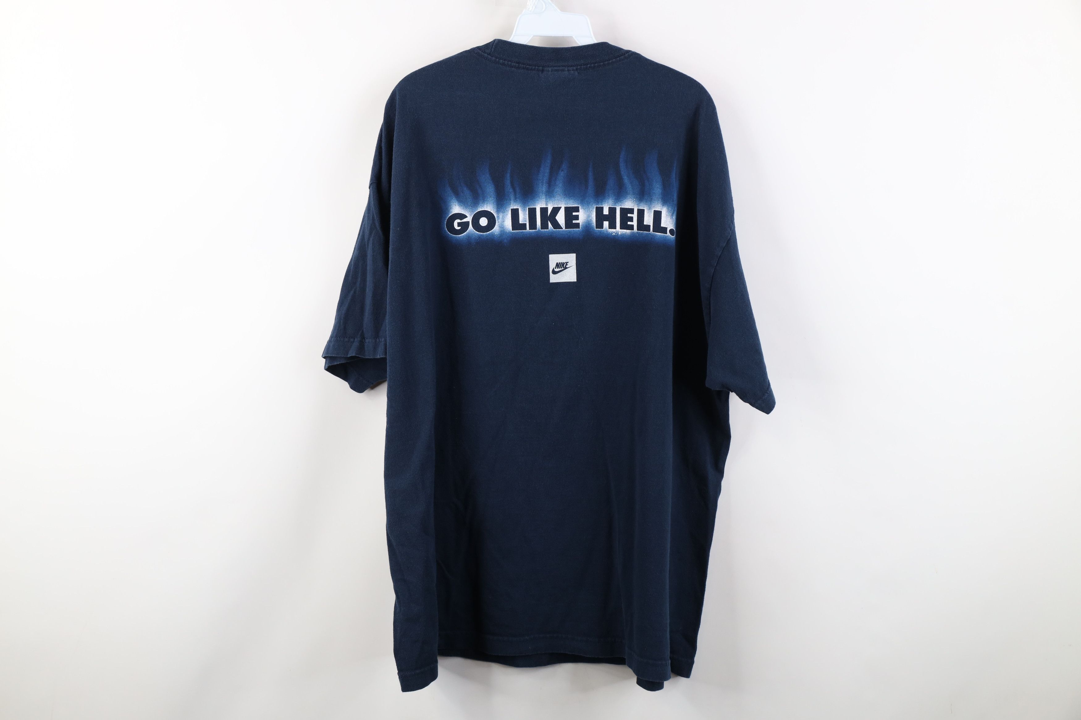 Nike Vintage Nike Scott Fire Flames Big Center Swoosh T-Shirt Size US XXL / EU 58 / 5 - 14 Thumbnail