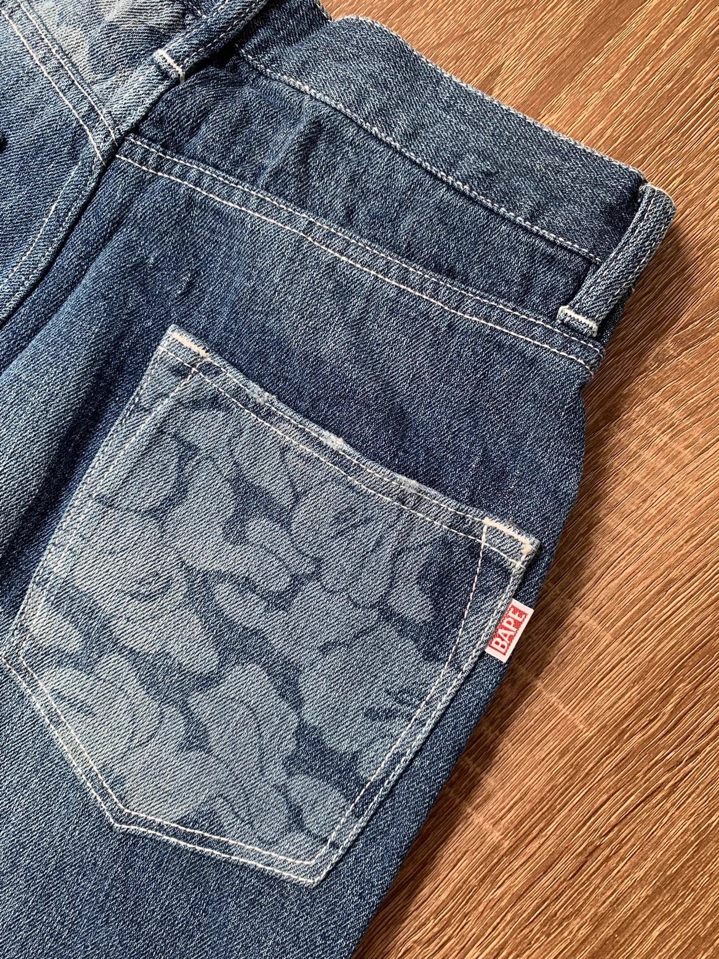 Bape A BATHING APE Tapered Denim Pants (L-Silhouette)。Ｑ22 Size 34" / US 12 / IT 48 - 3 Thumbnail