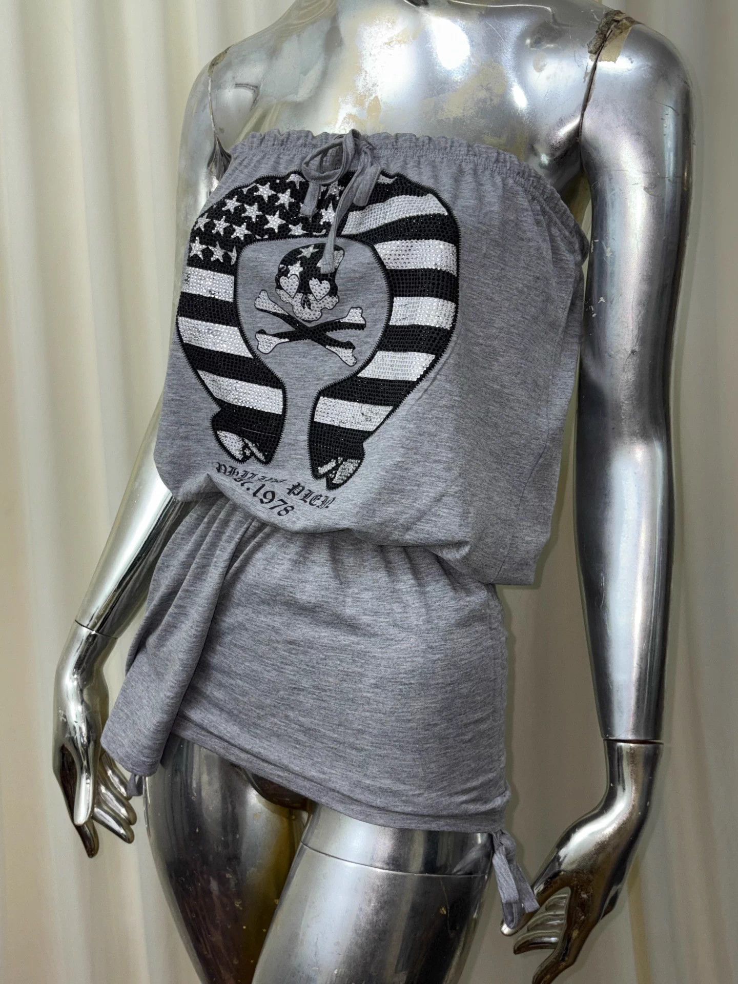 Philipp Plein Philipp Plein Skull Crystal Drawstring Tube Dress S Size S / US 4 / IT 40 - 3 Thumbnail