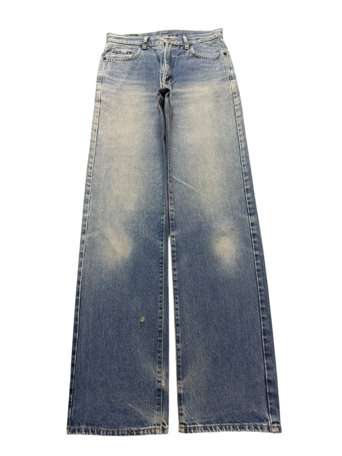 Vintage Y2K Japanese Brand Blue Faded Wash Straight Loose