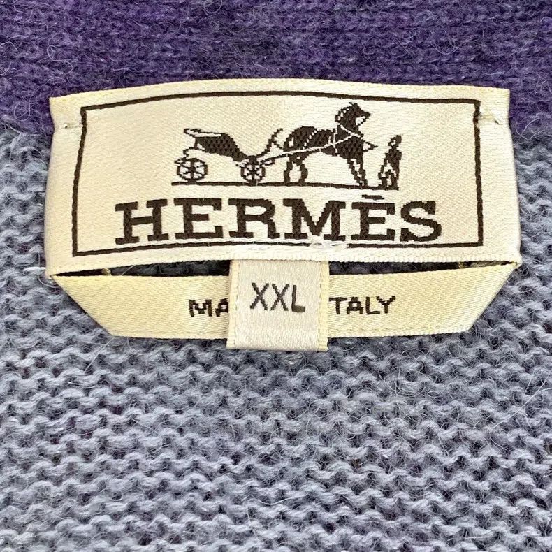 Hermes Hermes Purple Ombre Wool Long Sleeve Single-Breasted Knit Size US XXL / EU 58 / 5 - 5 Thumbnail