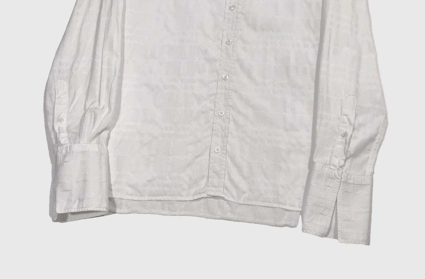 Burberry Burberry Button Shirt Plaid Men’s Sz 43 White Size US L / EU 52-54 / 3 - 5 Thumbnail