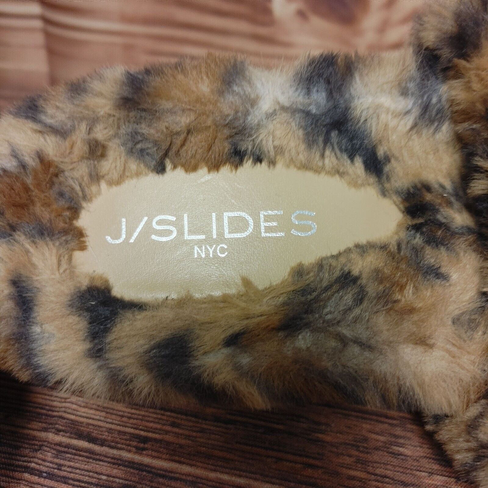 Other J/Slides NYC Women's Cheetah Print Faux Fur Slipper Slides 9 Size US 9 / IT 39 - 2 Thumbnail