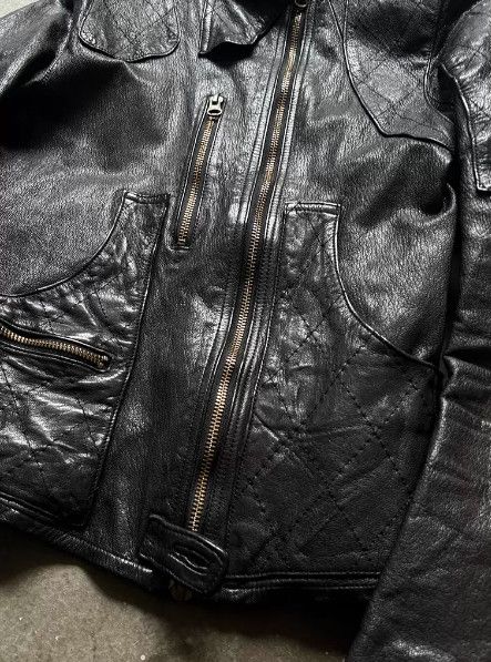 Share Spirit Homme SHARE SPIRIT Goatskin Biker Jacket Size US XS / EU 42 / 0 - 6 Thumbnail
