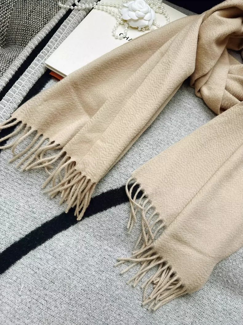 Loro Piana LORO PIANA Carce color tasselled cashmere border scarf Size ONE SIZE - 2 Thumbnail