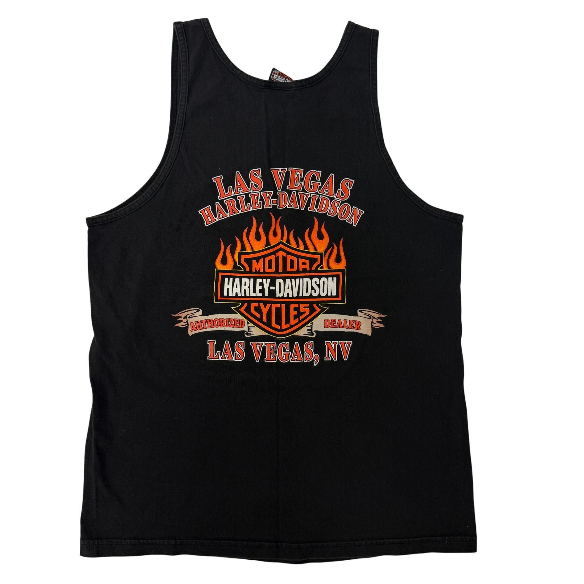 Harley Davidson Vtg Harley Davidson Motorcycles LAS VEGAS FLAMES Tank Size US M / EU 48-50 / 2 - 5 Thumbnail