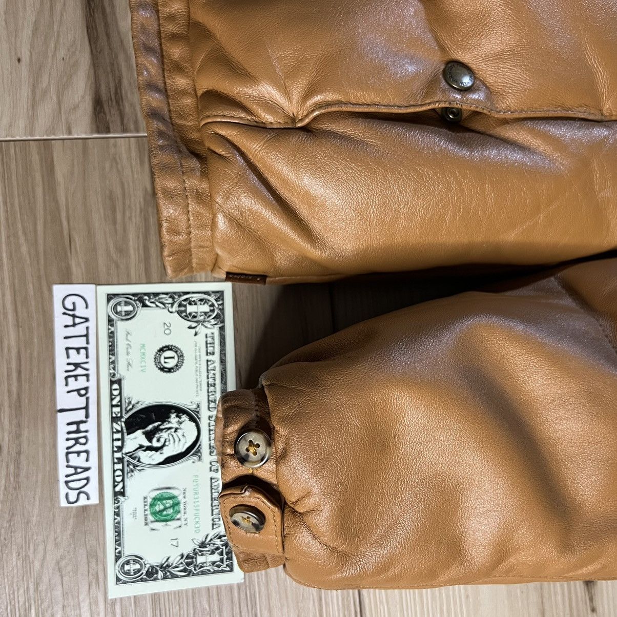 Supreme Supreme FW15 Tan Leather Down Puffer Jacket Fur Trim Size US L / EU 52-54 / 3 - 18 Thumbnail