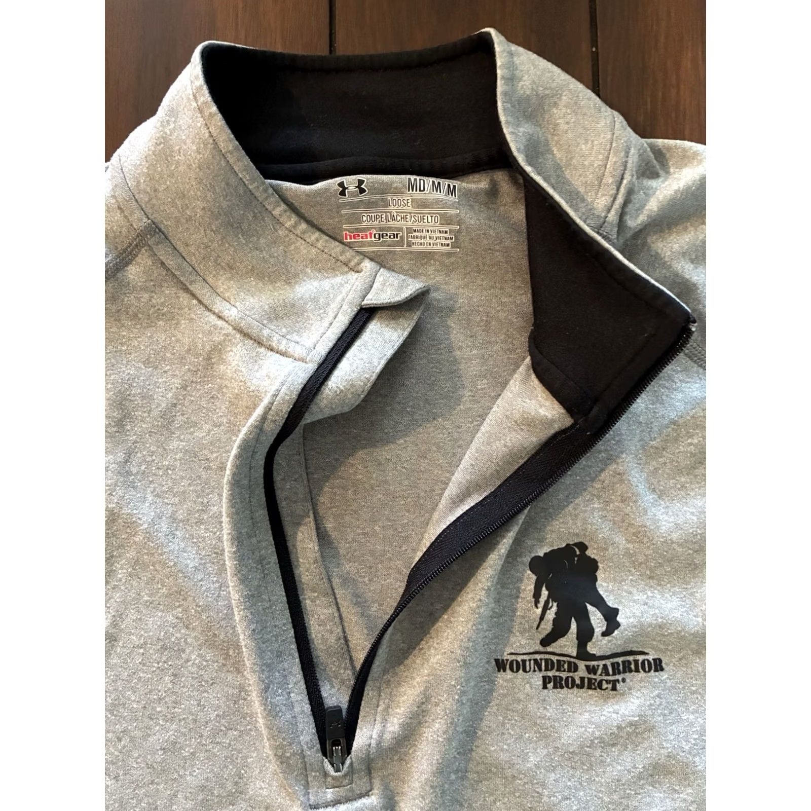 Under Armour Under Armour Wounded Warrior Project Gray Long Sleeve 1/4 Zip Shirt M Mens Regular Size US M / EU 48-50 / 2 - 3 Thumbnail
