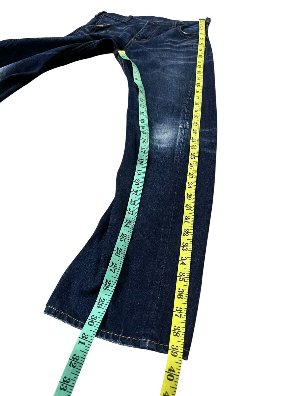 Japanese Brand RNA Twist Leg Distress Low Rise Flare Bootcut Jean Size US 29 - 17 Thumbnail