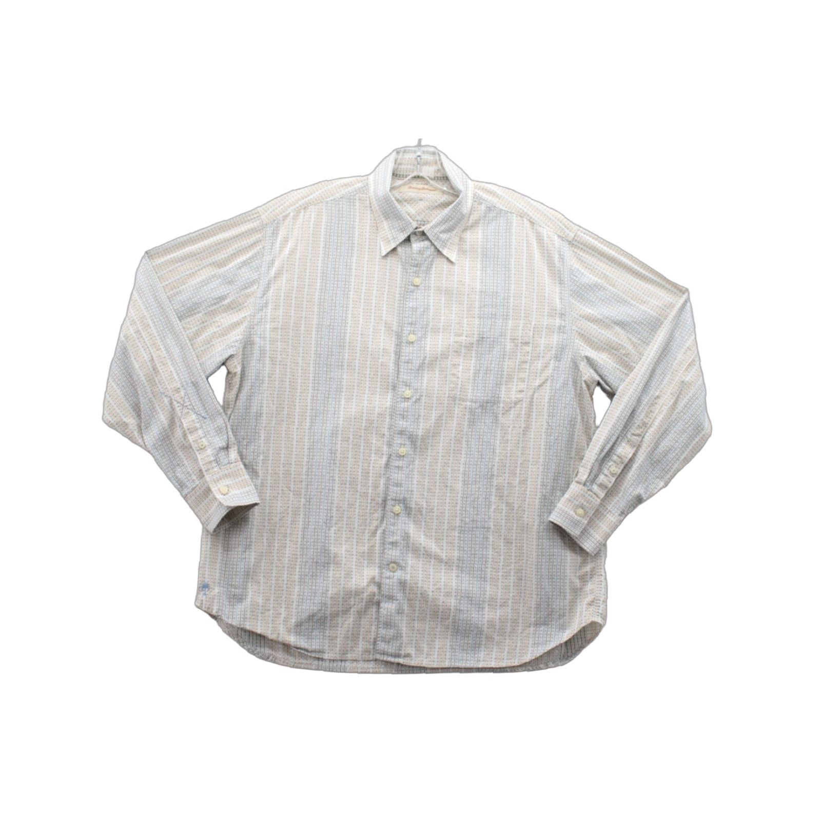 Tommy Bahama Tommy Bahama Shirt Men's XL Beige Long Sleeve Cotton Preppy Vacation Casual Button-Up Shirt Size US XL / EU 56 / 4 - 1 Thumbnail