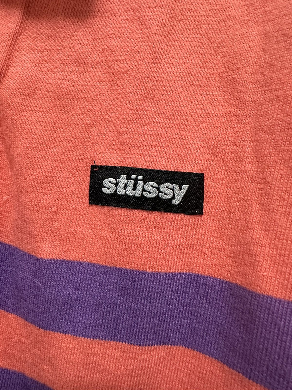 image of Vintage Stussy Button Long Sleeve in Pink, Men's (Size Medium)