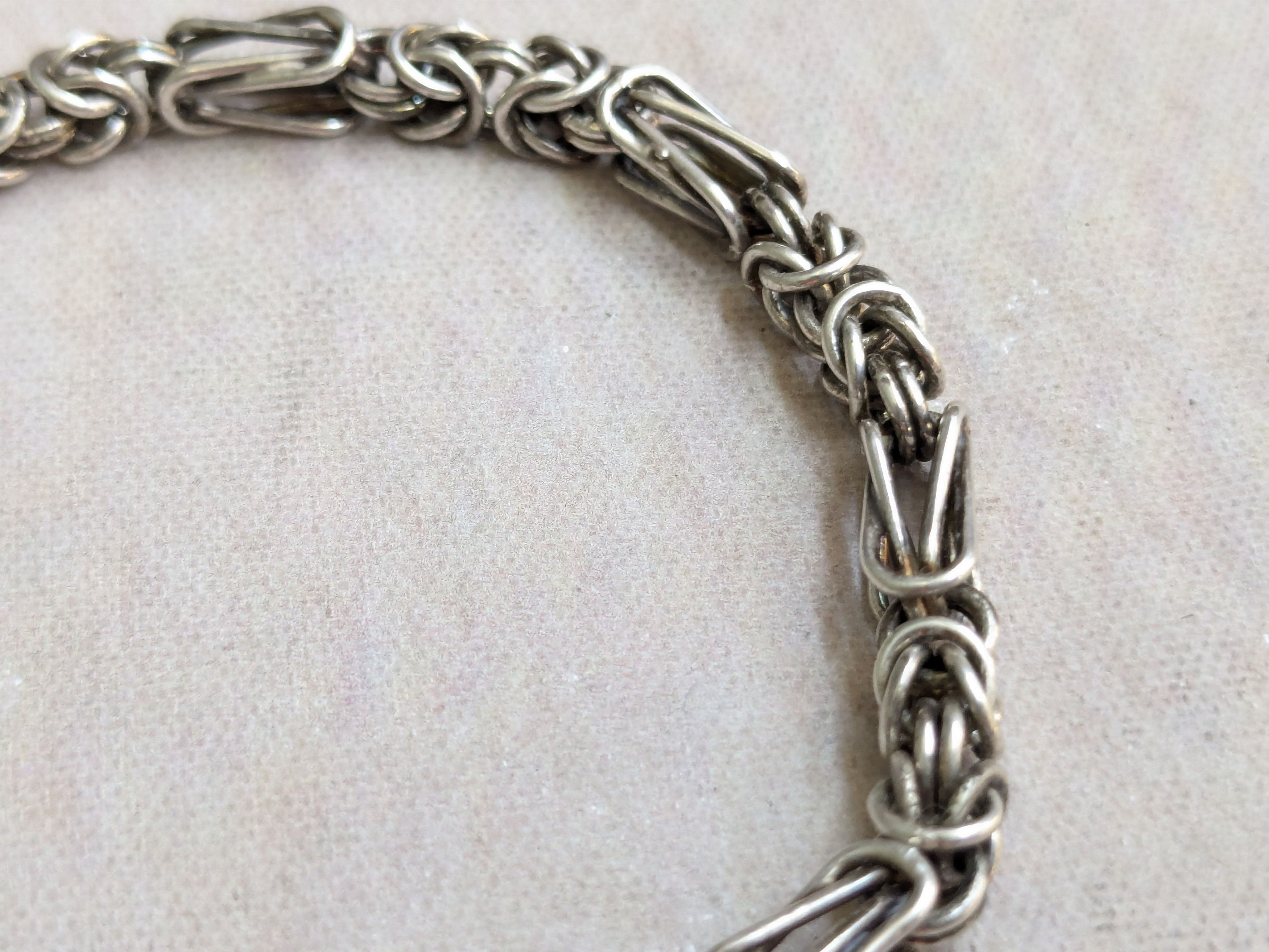 Jewelry Veronese Sterling Silver Byzantine Bracelet 8" Italy Size ONE SIZE - 4 Thumbnail